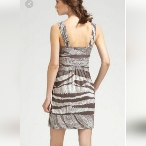 BCBGMaxAzria Cocoa Combo Animal Print Sundress Size 4 - Picture 3 of 16